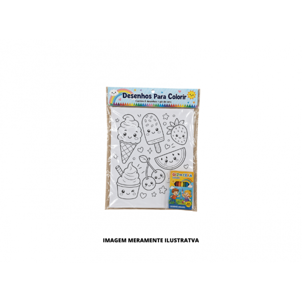 DESENHOS PARA COLORIR - COM GIZ DE CERA